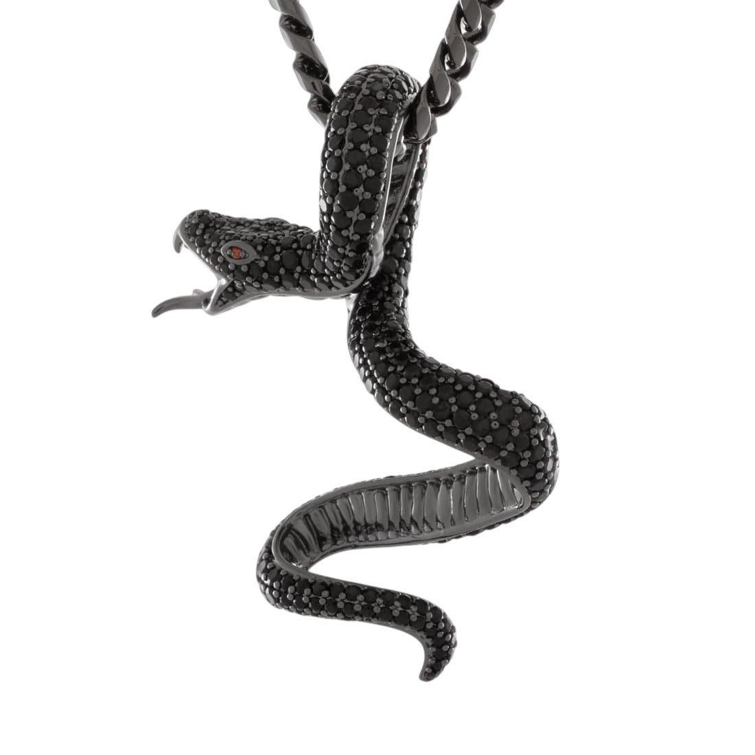 King Ice Pit Viper Necklace - Black Gold - BLACK/GOLD